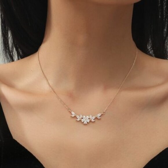 Crystal Bloom Pendant Necklace - Picture 1 of 3
